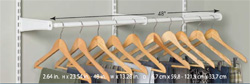 Now Available: 5656 2ft - 4ft Adjustable ShelfTrack Hang Rod
